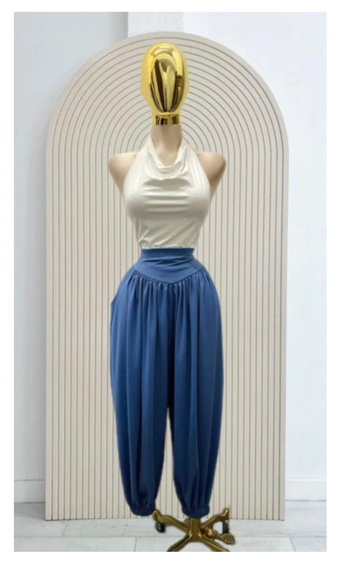 Pantalón Harem Azul