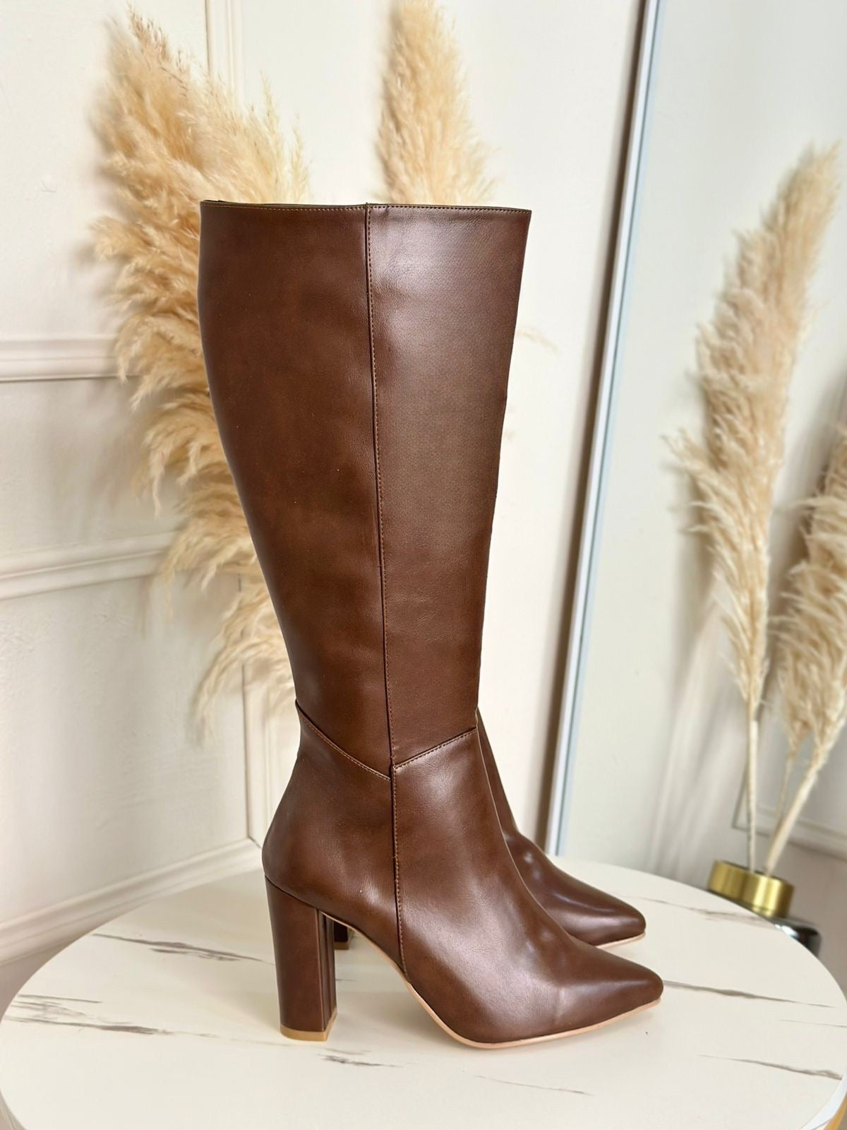 Botas Milán Chocolate Liso