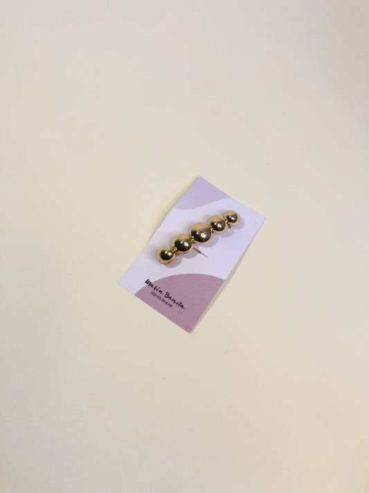 Broche Bolitas Doradas
