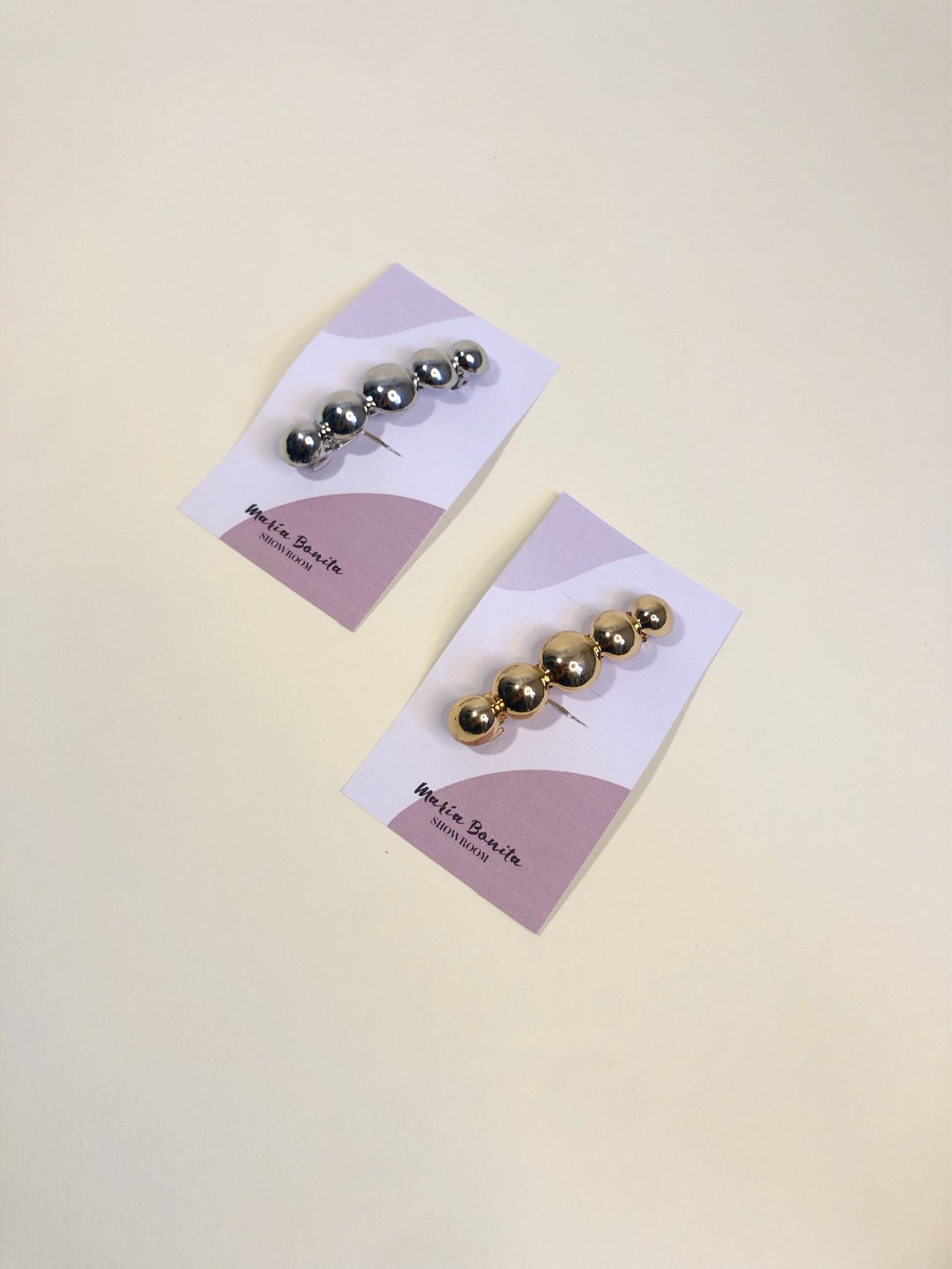 Broche Bolitas Plateadas