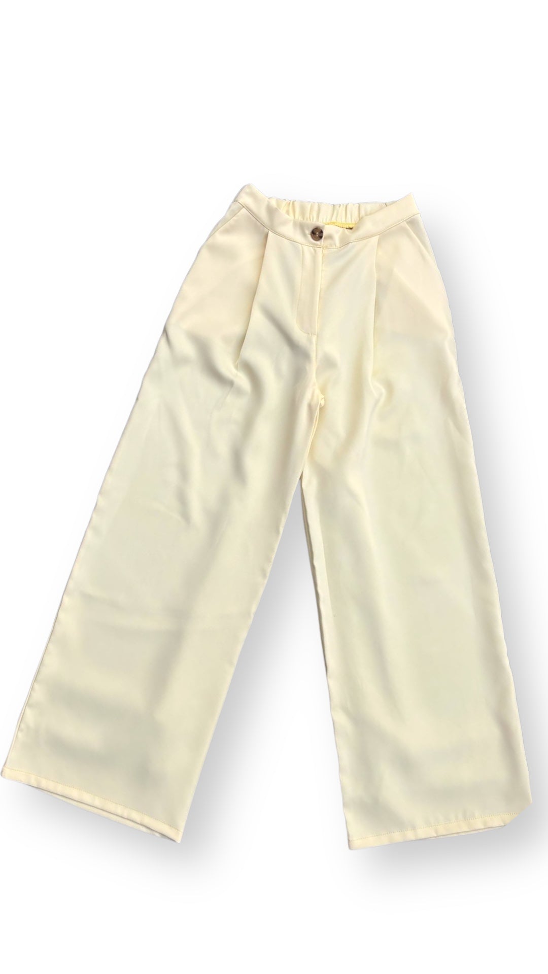 Pantalón Recto Media Pinza Butter Yellow