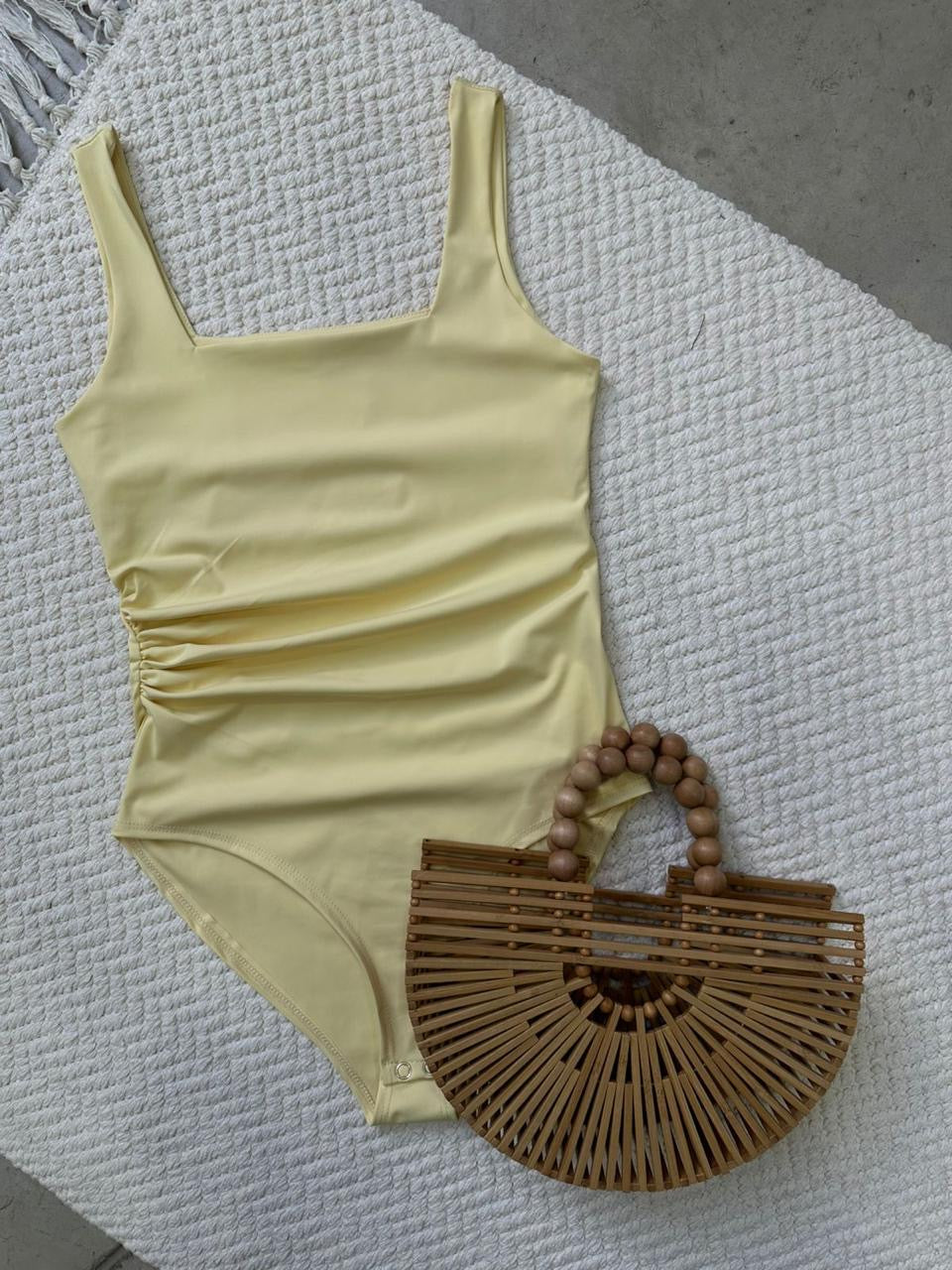 Pantiblusa Tirante Cuerpo Plisado Butter Yellow