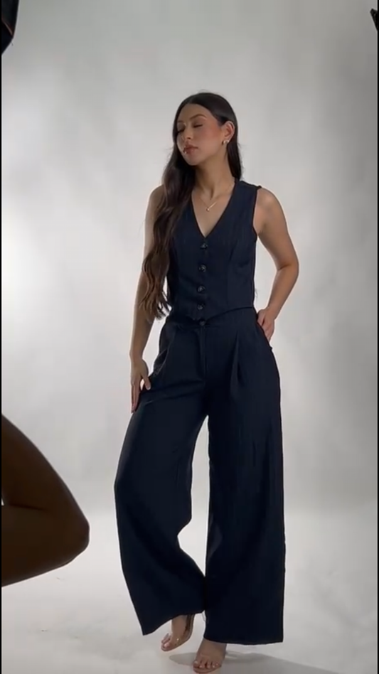 Set Lineas Azul Marino