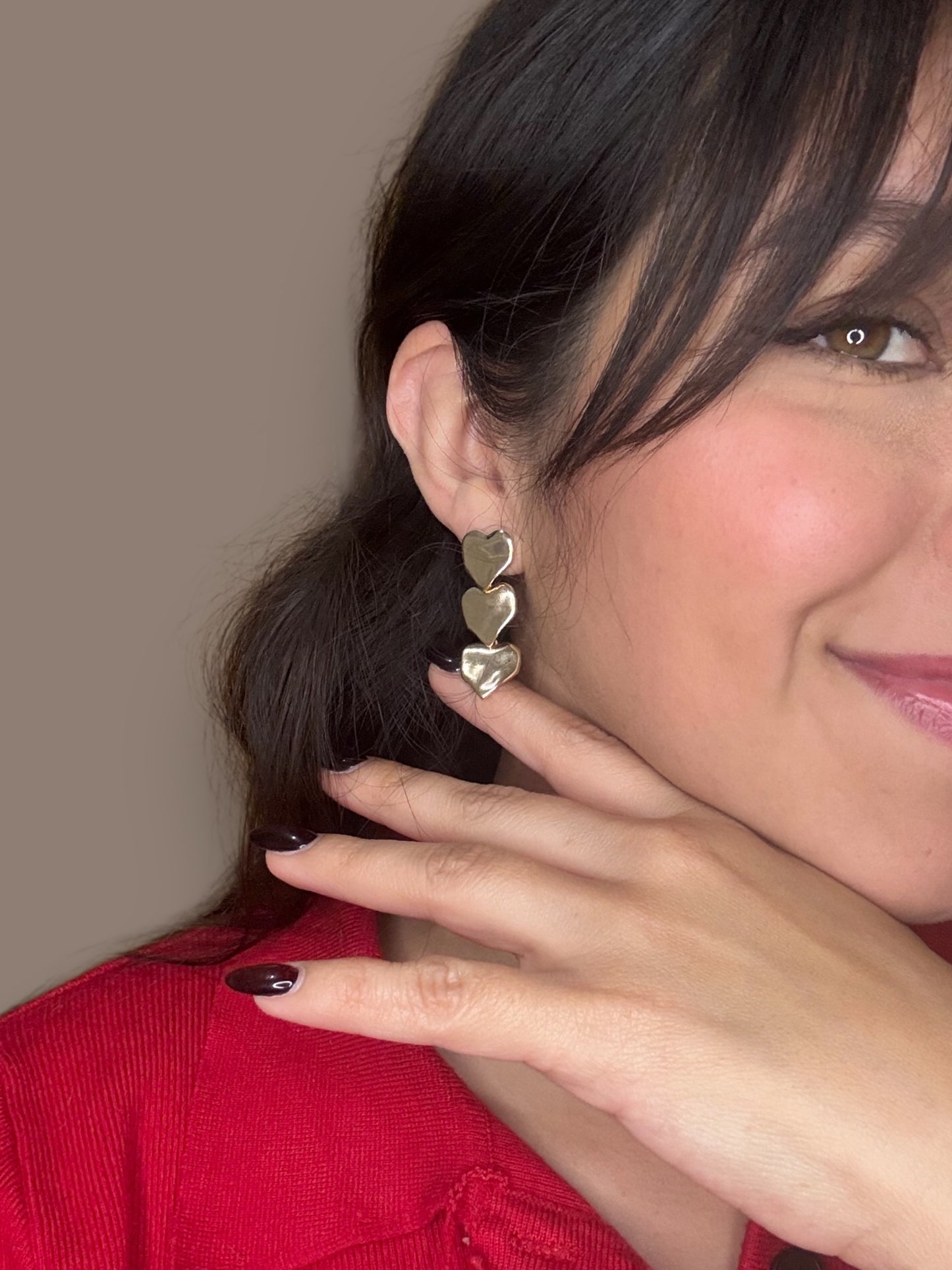 Aretes 3 Hojuelas Corazón