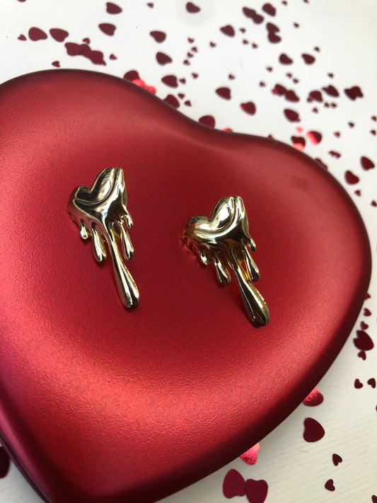 Aretes Corazón Derretido