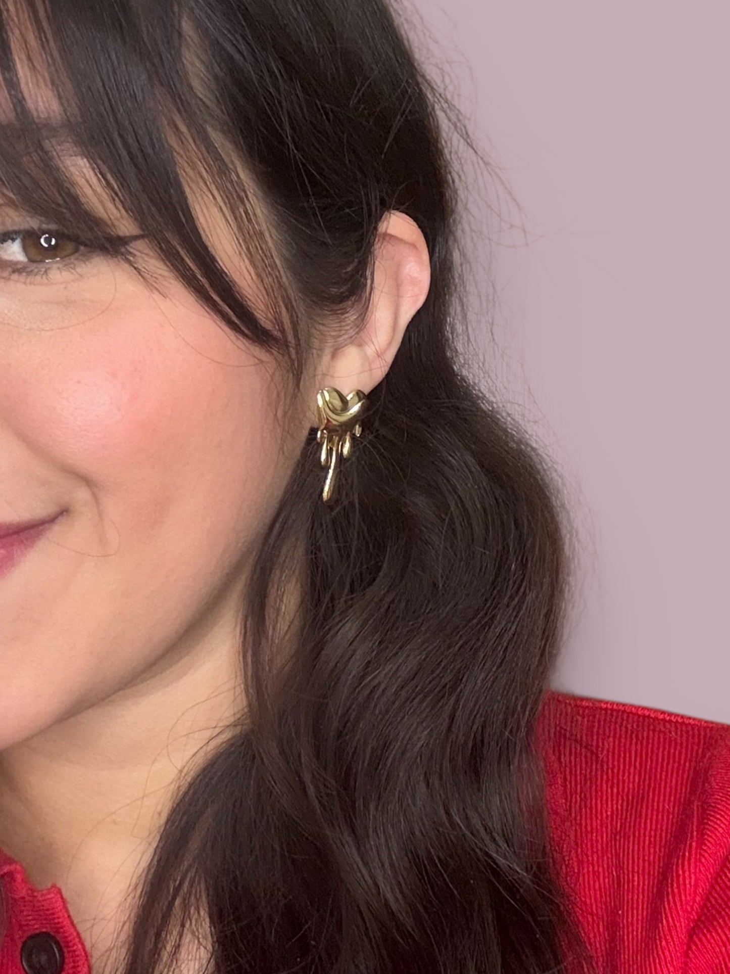 Aretes Corazón Derretido
