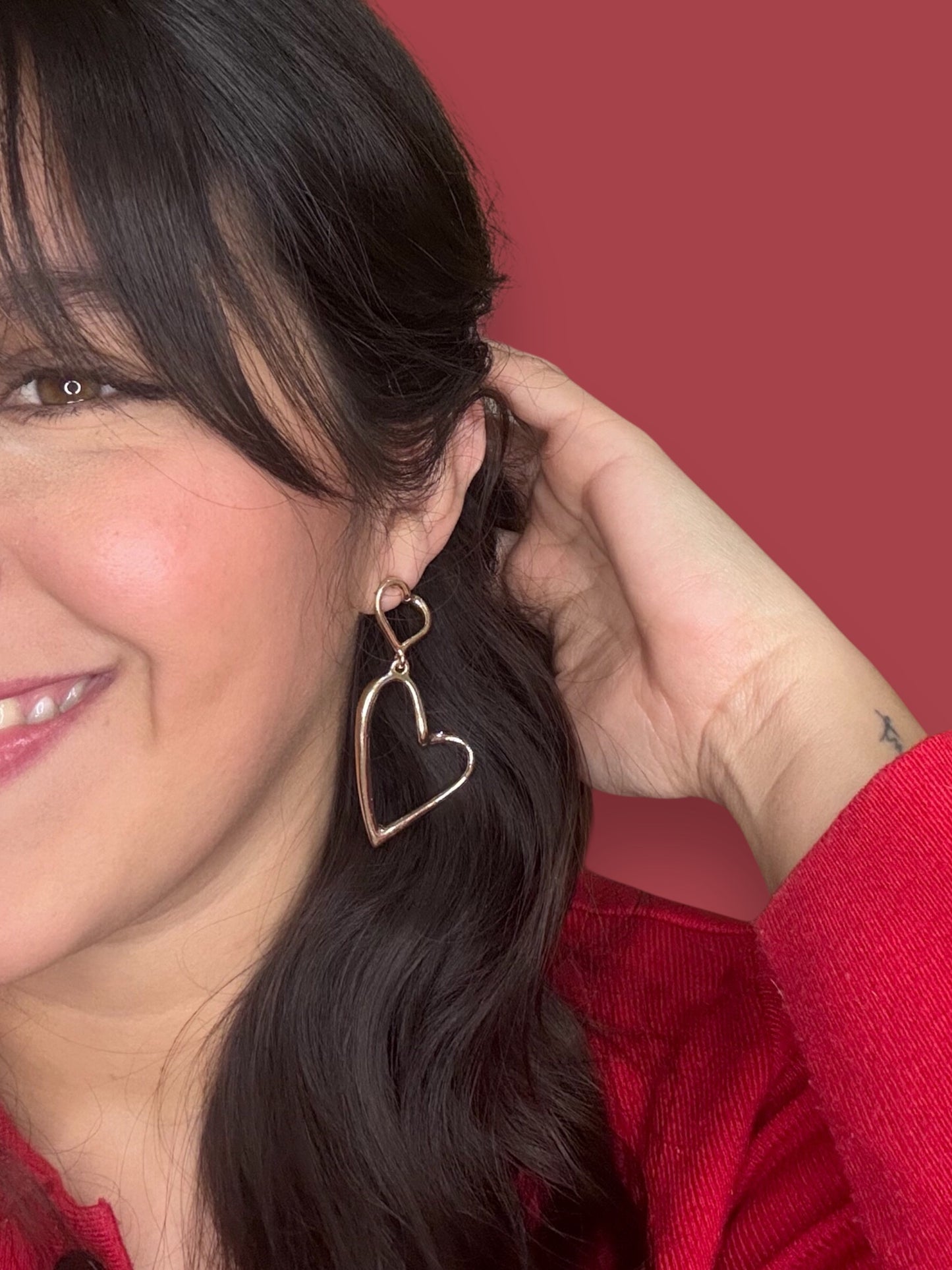 Aretes Doble Corazón