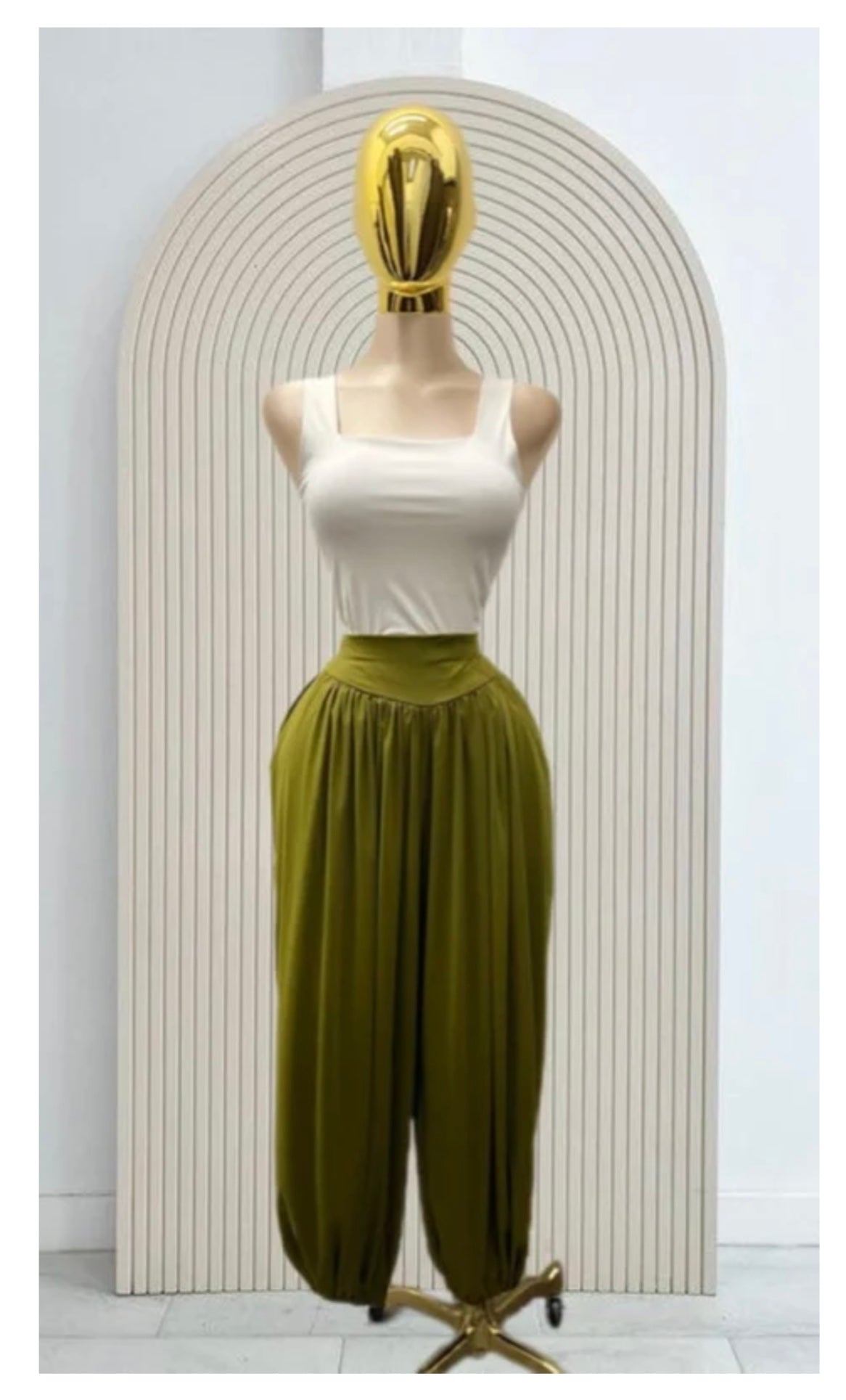 Pantalón Harem Verde Pistache