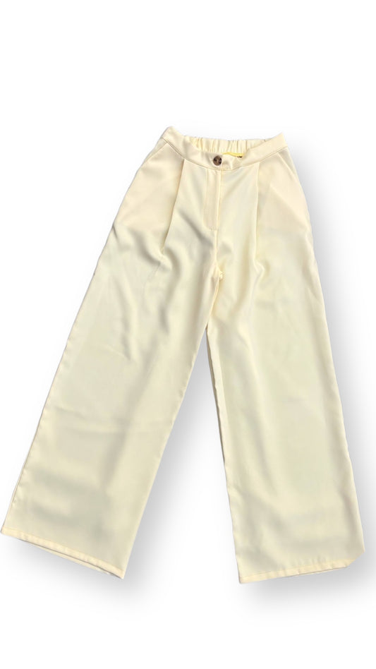 Pantalón Recto Media Pinza Butter Yellow