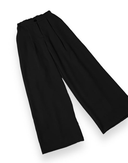 Pantalón Recto Media Pinza Negro