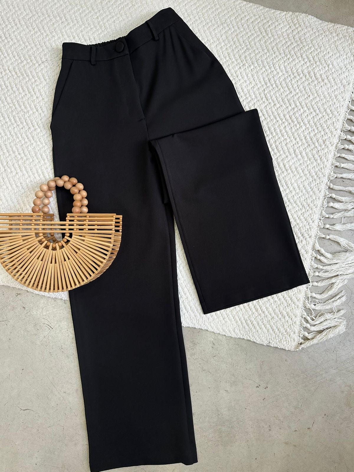 Pantalón Recto Negro