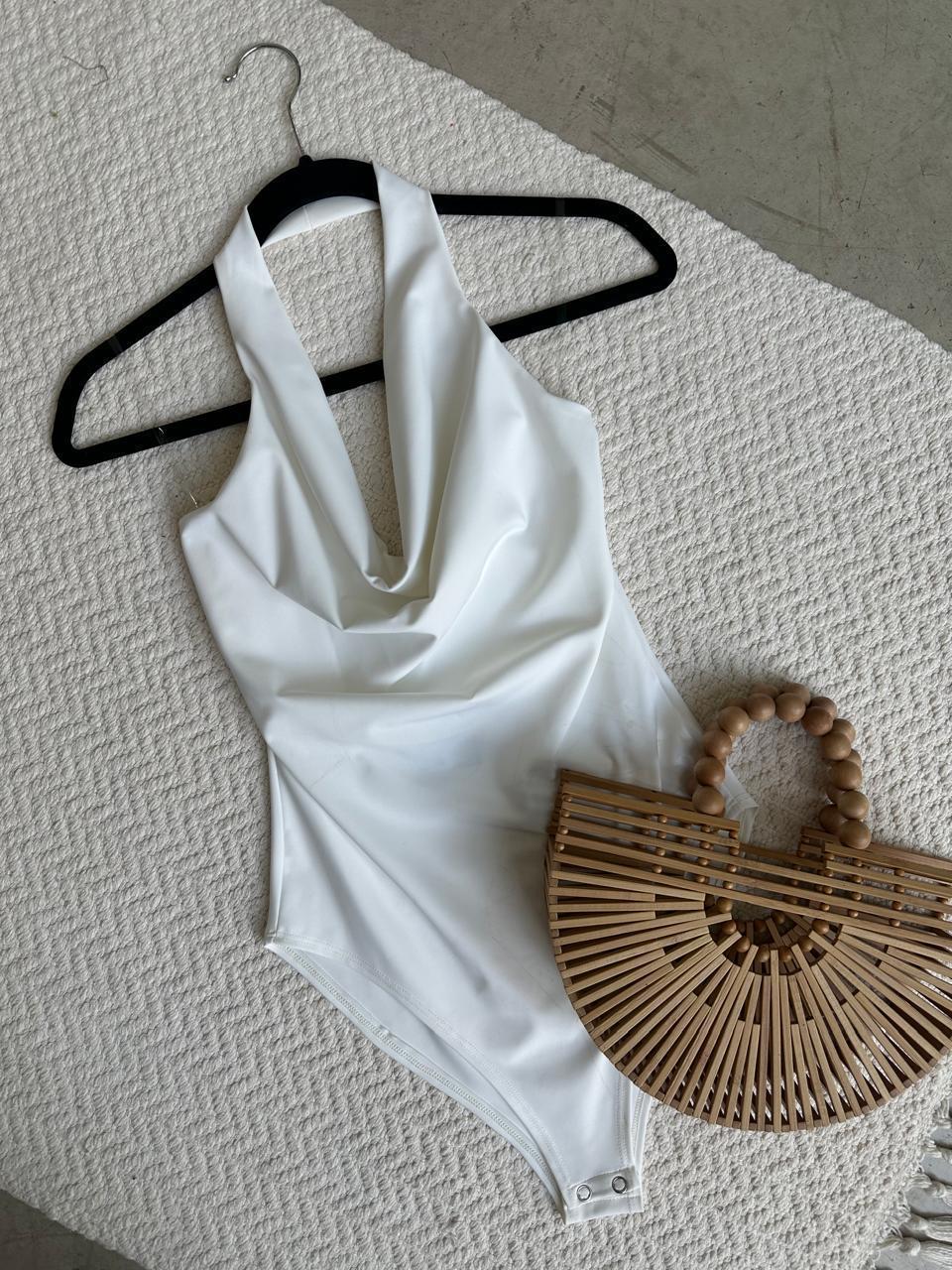Pantiblusa Cowl Halter Blanco