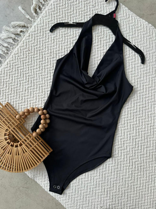 Pantiblusa Cowl Halter Negro