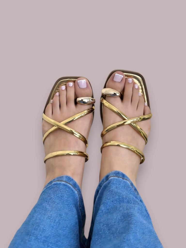 Sandalias El Cairo Oro