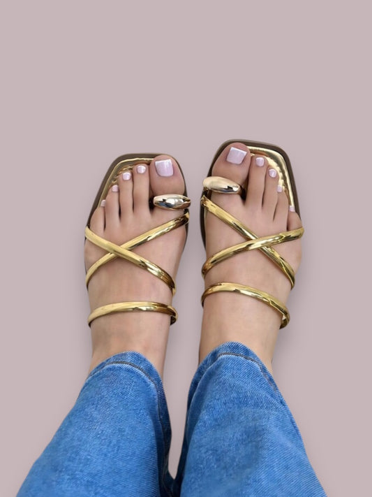 Sandalias El Cairo Oro