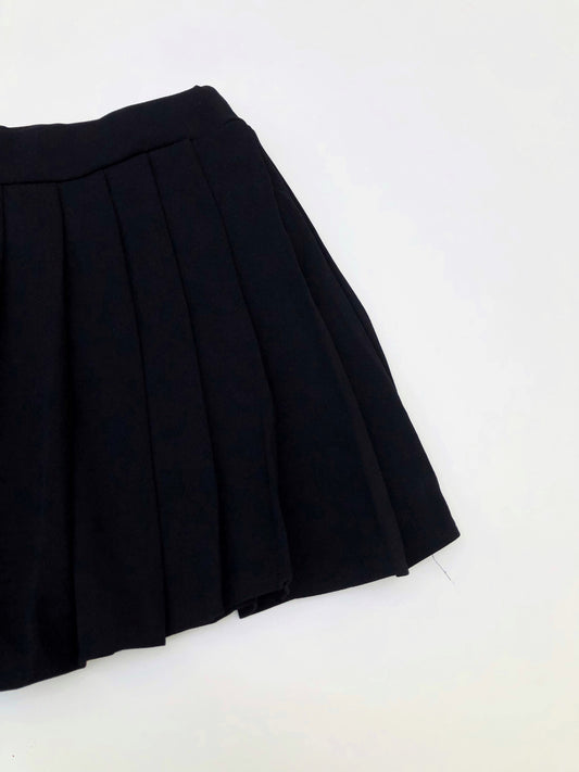 Short Falda Tableada Negra