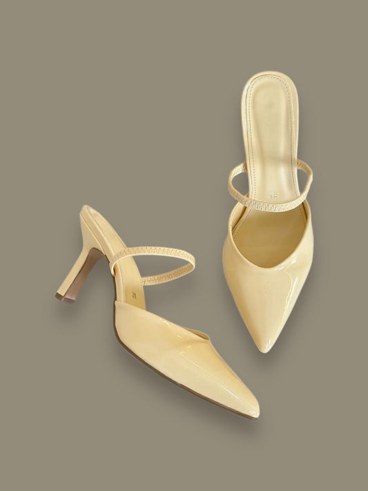 Tacones Manhattan Mantequilla