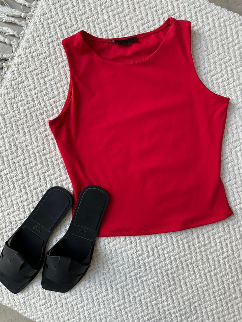 Top Resaque Básico Rojo