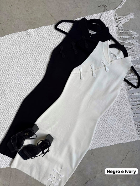 Vestido Estilo Qipao Ivory