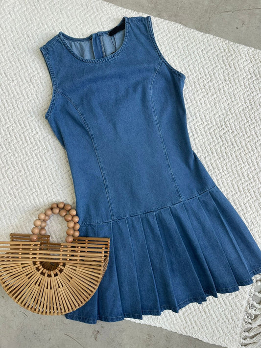Vestido Antonella Denim Claro